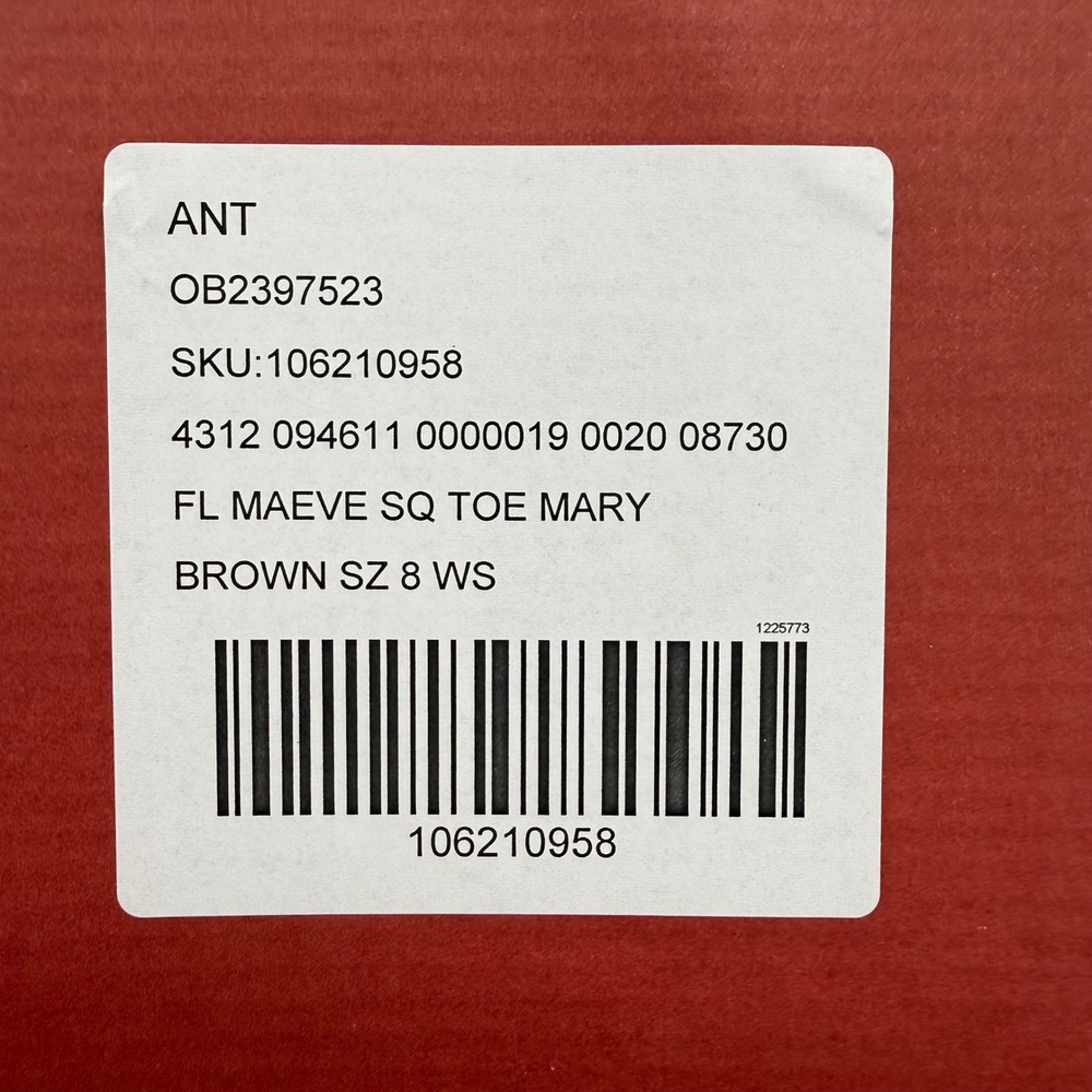 Maeve Square Toe Mary Jane Flats Brown Leather Anthropologie Brazil  Womens 8 - Picture 4 of 11